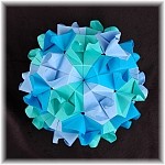 Origami Dimpled model with curves by Meenakshi Mukerji on giladorigami.com