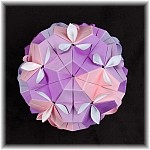 Origami Dimpled model with flowers by Meenakshi Mukerji on giladorigami.com