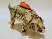 Origami Piggy bank by John Montroll on giladorigami.com