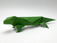 Origami Komodo dragon by Ryo Aoki on giladorigami.com