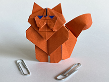 Origami Persian cat by Meng Weining (212moving) on giladorigami.com