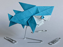 Origami Shark by Jiahui Li (Syn) on giladorigami.com