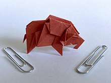 Origami Wild boar by Takiguchi Tadashi on giladorigami.com