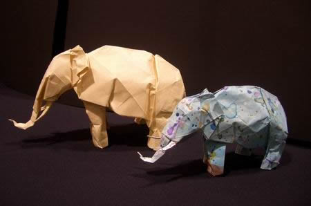 Origami Asian elephant by John Szinger on giladorigami.com