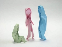 Origami Human figure by Fujikura Atsuo (Okiba) on giladorigami.com