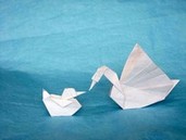Origami Swan - baby by Kunihiko Kasahara on giladorigami.com
