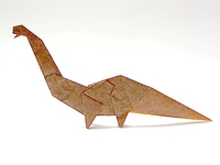 Origami Apatosaurus by Fumiaki Kawahata on giladorigami.com