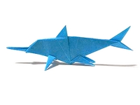 Origami Ichthyosaurus by Fumiaki Kawahata on giladorigami.com