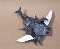 Origami Samurai-helmet beetle - flying by Jun Maekawa on giladorigami.com
