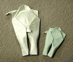 Origami Elephant from behind -"Who