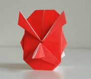 Origami Demon mask - Celestial Guardian by Fumiaki Kawahata on giladorigami.com