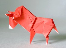 Origami Gnu by Fumiaki Kawahata on giladorigami.com