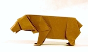 Origami Bear - black by John Montroll on giladorigami.com