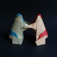 Origami Sumo wrestler by Hideo Komatsu on giladorigami.com