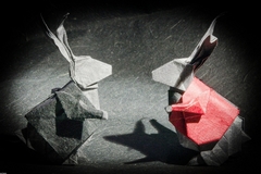 Origami Rabbit in Wonderland by Matsuda Keigo on giladorigami.com