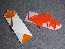 Origami Maple leaf chopstick envelope by Inayoshi Hidehisa on giladorigami.com