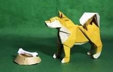 Origami Japanese dog by Satoshi Kamiya on giladorigami.com