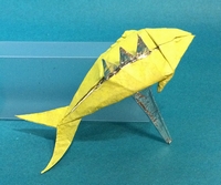 Origami Fish on fork by Alexander Poddubny on giladorigami.com