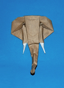 Origami Elephant head by Paulius Mielinis on giladorigami.com