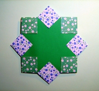 Origami 8-point star by Wayne Brown on giladorigami.com