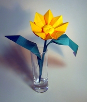 Origami Leaf and stem by David Collier on giladorigami.com