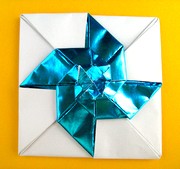Origami Spiraled square by Ilan Garibi on giladorigami.com