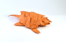 Origami Alligator snapping turtle by Meng Weining (212moving) on giladorigami.com
