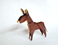 Origami Donkey by Daniel Chang on giladorigami.com