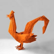 Origami Rooster by Julio Eduardo on giladorigami.com