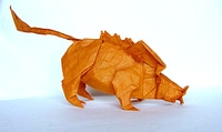 Origami Wild boar by Nicolas Terry on giladorigami.com