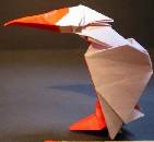 Origami Ibis - crested (Nipponia nippon) by Sakasegawa Takashi on giladorigami.com