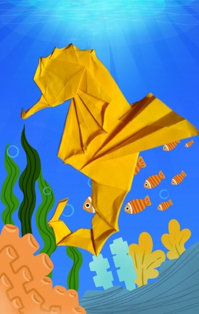 Origami Seahorse by Leonardo Pulido Martinez on giladorigami.com