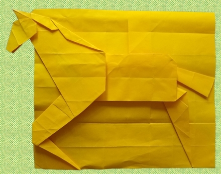 Origami 2D horse by Leonardo Pulido Martinez on giladorigami.com