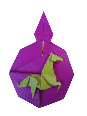 Origami Horse medal by Leonardo Pulido Martinez on giladorigami.com