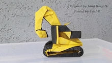Origami Crawler excavator by Jang Yong-Ik on giladorigami.com