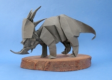 Origami Styracosaurus 2.0 by Satoshi Kamiya on giladorigami.com