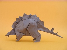 Origami Stegosaurus by Fumiaki Kawahata on giladorigami.com