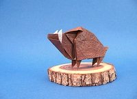 Origami Boar by Hideo Komatsu on giladorigami.com