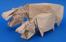 Origami Hippopotamus by Hideo Komatsu on giladorigami.com