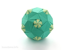 Origami Ariadne kusudama by Natalia Romanenko on giladorigami.com