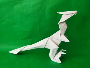 Origami Velociraptor by Miguel F. Romero on giladorigami.com
