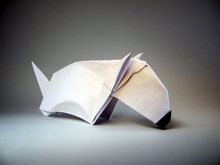 Origami Bull terrier by Elena Afonkina on giladorigami.com