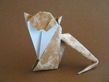 Origami Egyptian cat by Elena Afonkina on giladorigami.com