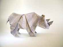 Origami Rhinoceros by Ryo Aoki on giladorigami.com