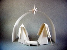 Origami Nativity scene by Cristina Bello on giladorigami.com