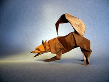 Origami Husky - playing by Christophe Boudias on giladorigami.com