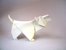 Origami West Highland White Terrier (Westie) by Christophe Boudias on giladorigami.com