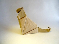 Origami Cat - sitting by Daniela Carboni on giladorigami.com