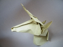 Origami Unicorn head by Eliseo Lucas Carrera Bustillo on giladorigami.com