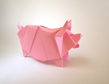 Origami Pig by Mindaugas Cesnavicius on giladorigami.com